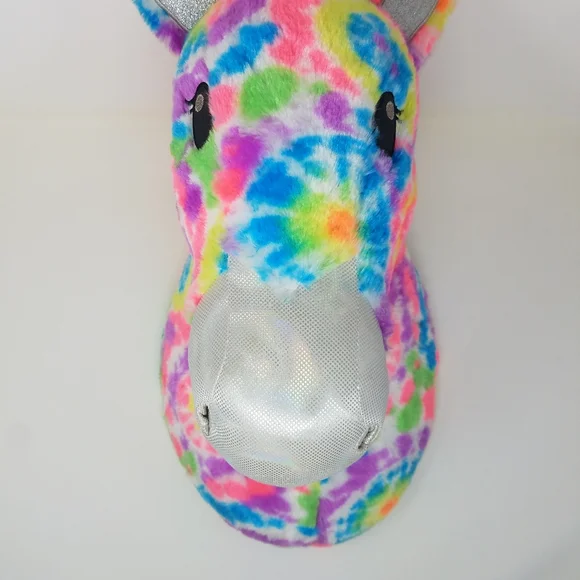 Justice Toys Justice Girl Neon Rainbow Tie Dye Unicorn Head